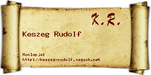 Keszeg Rudolf névjegykártya