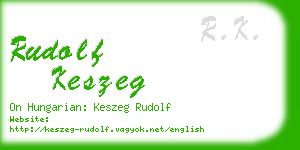 rudolf keszeg business card